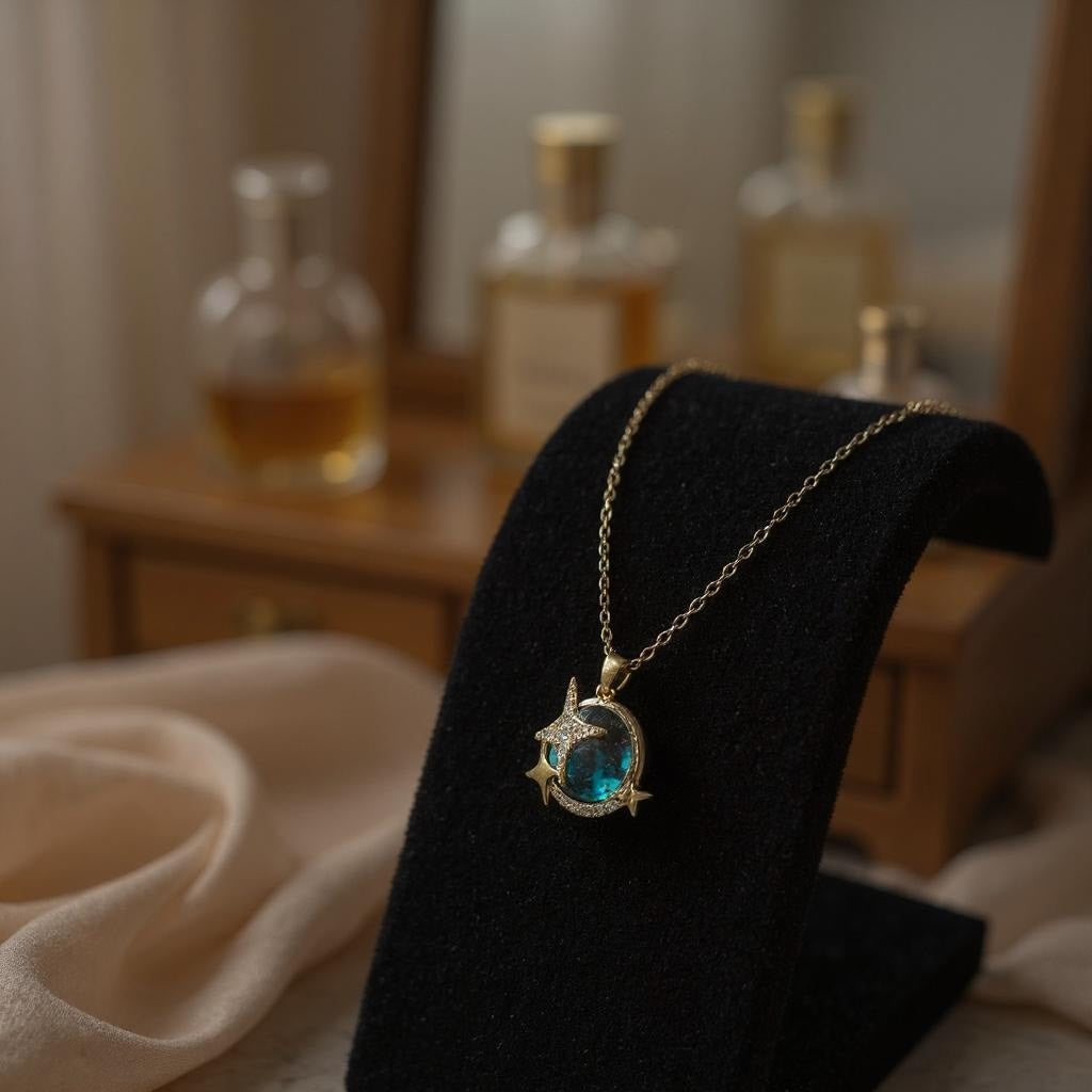 Blue Eclipse Necklace
