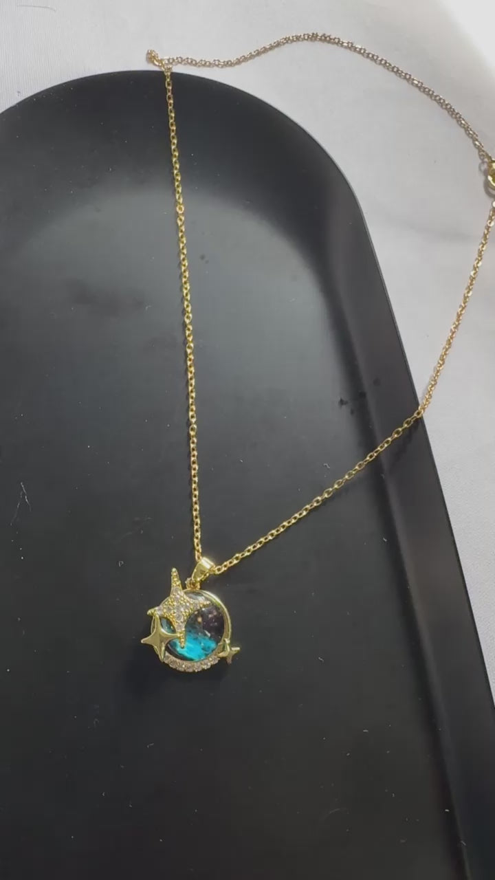 Blue Eclipse Necklace