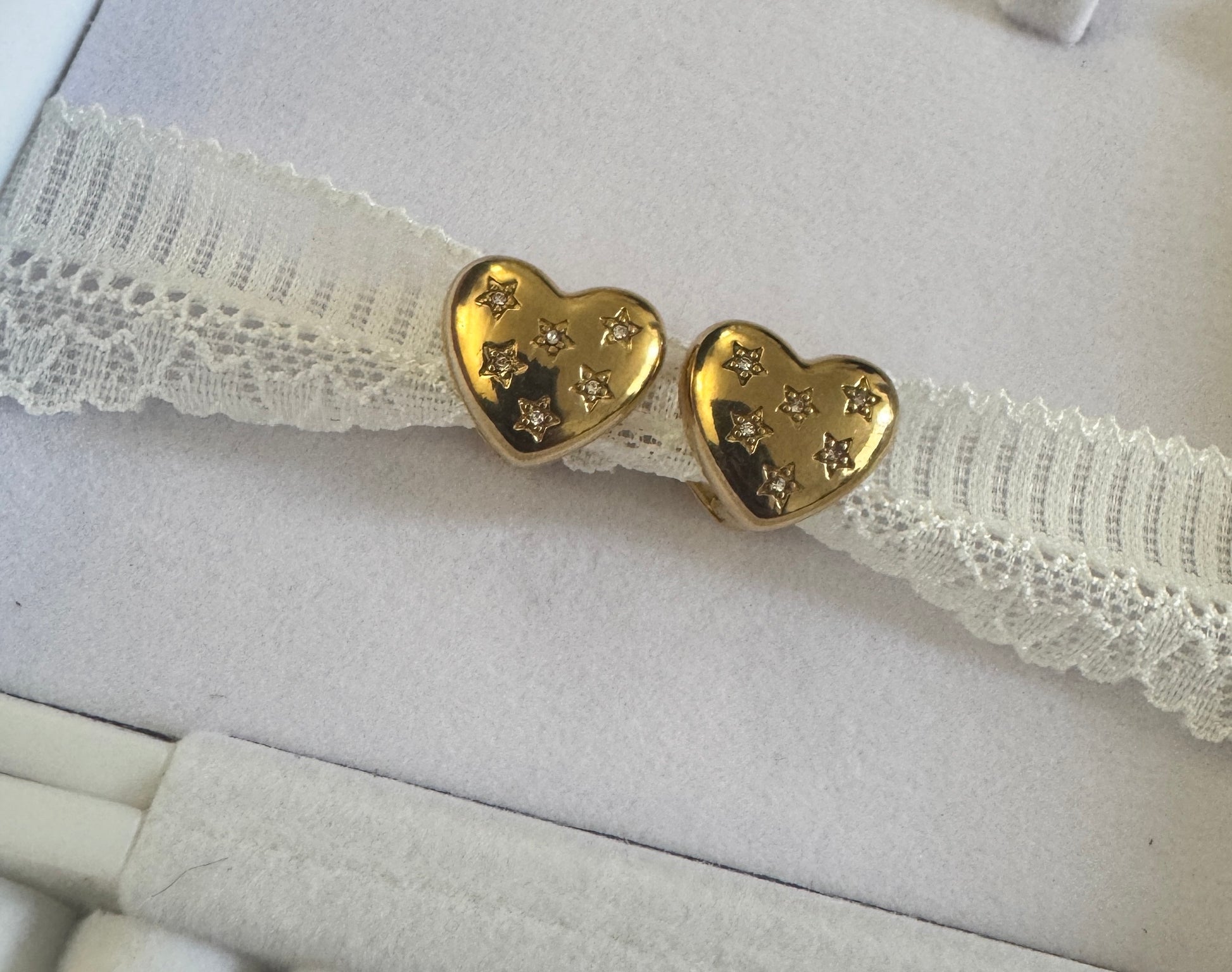 Luxe Heart Hoop Earrings