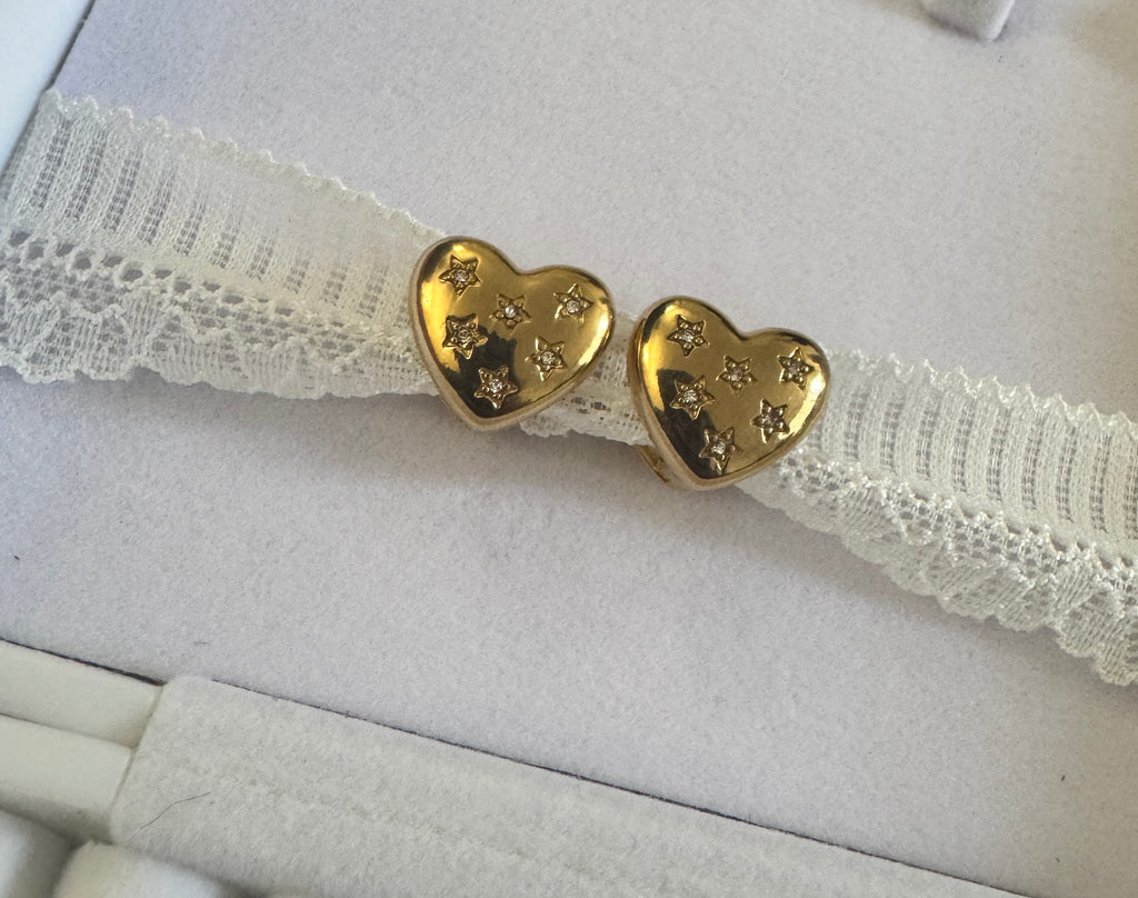 Luxe Heart Hoop Earrings