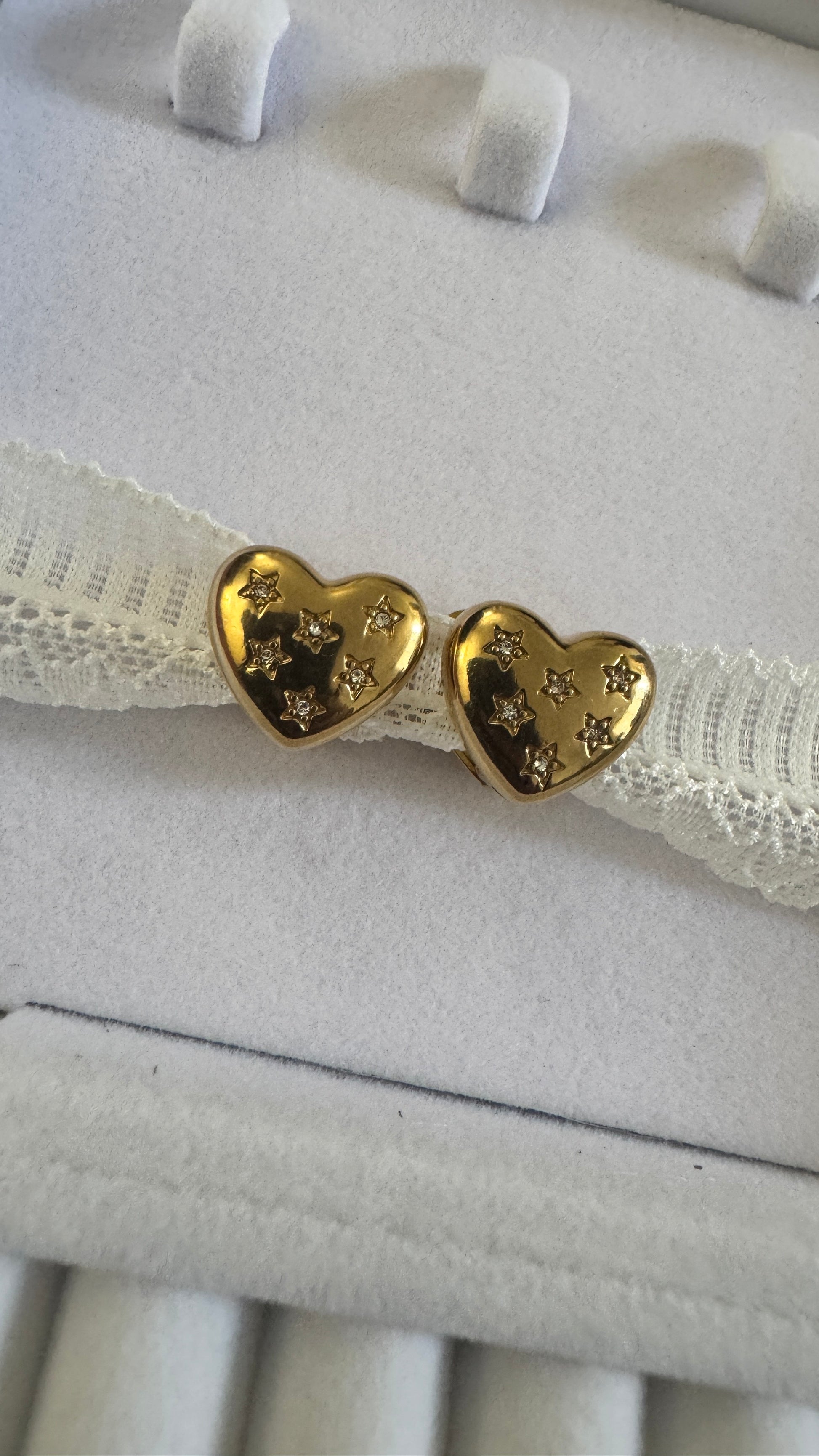 Luxe Heart Hoop Earrings