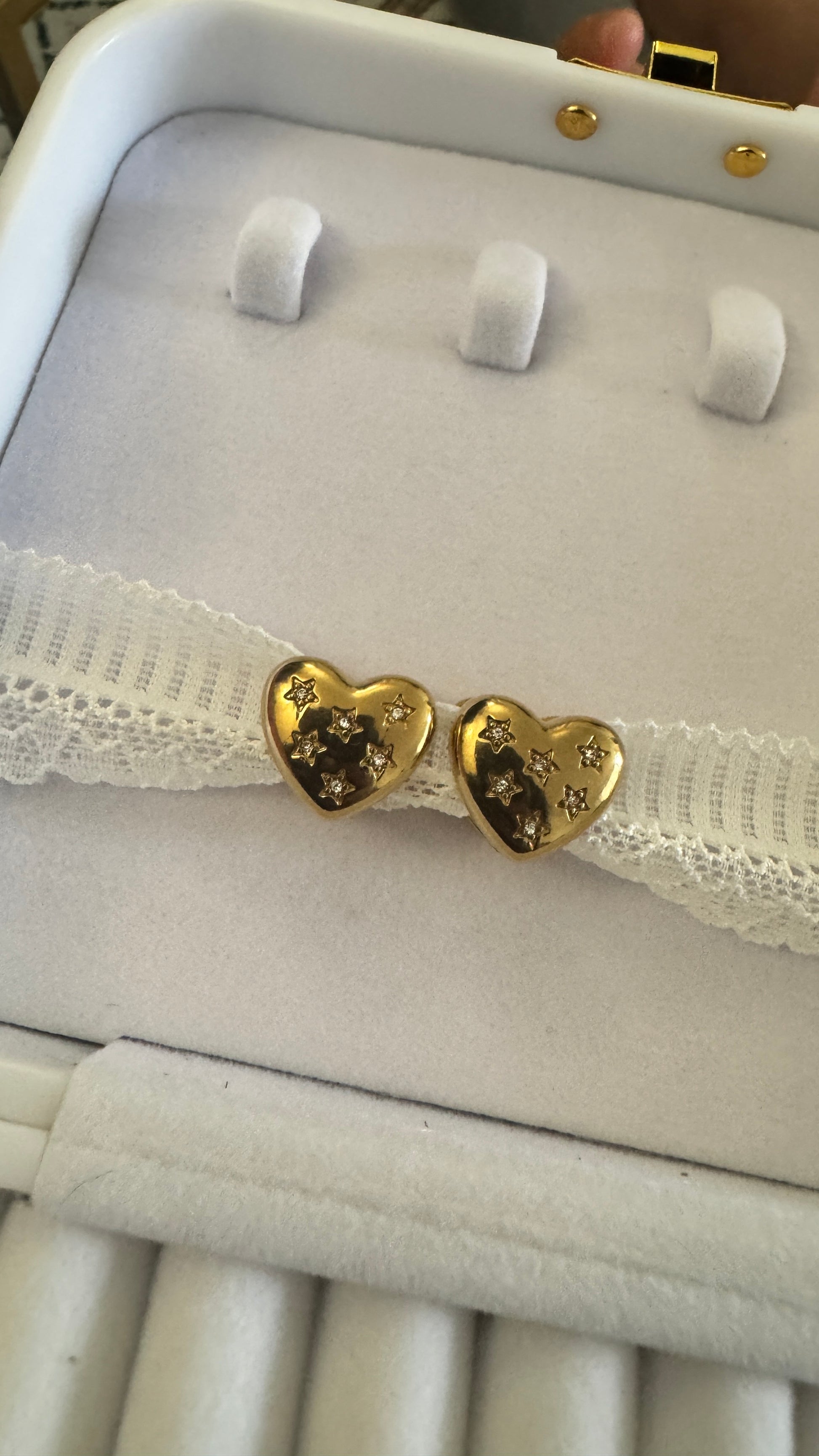 Luxe Heart Hoop Earrings