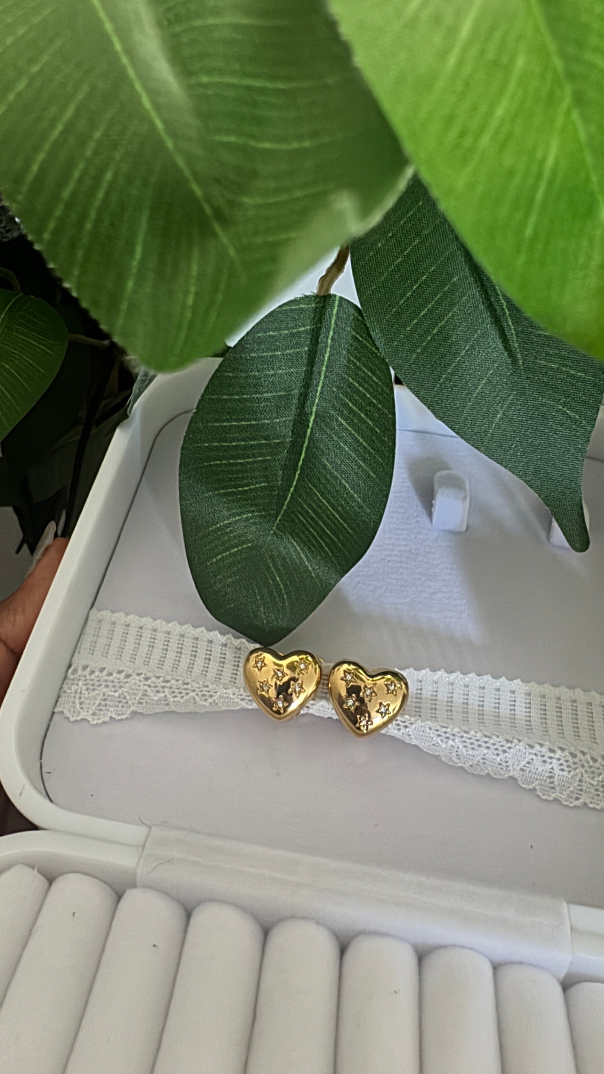 Luxe Heart Hoop Earrings
