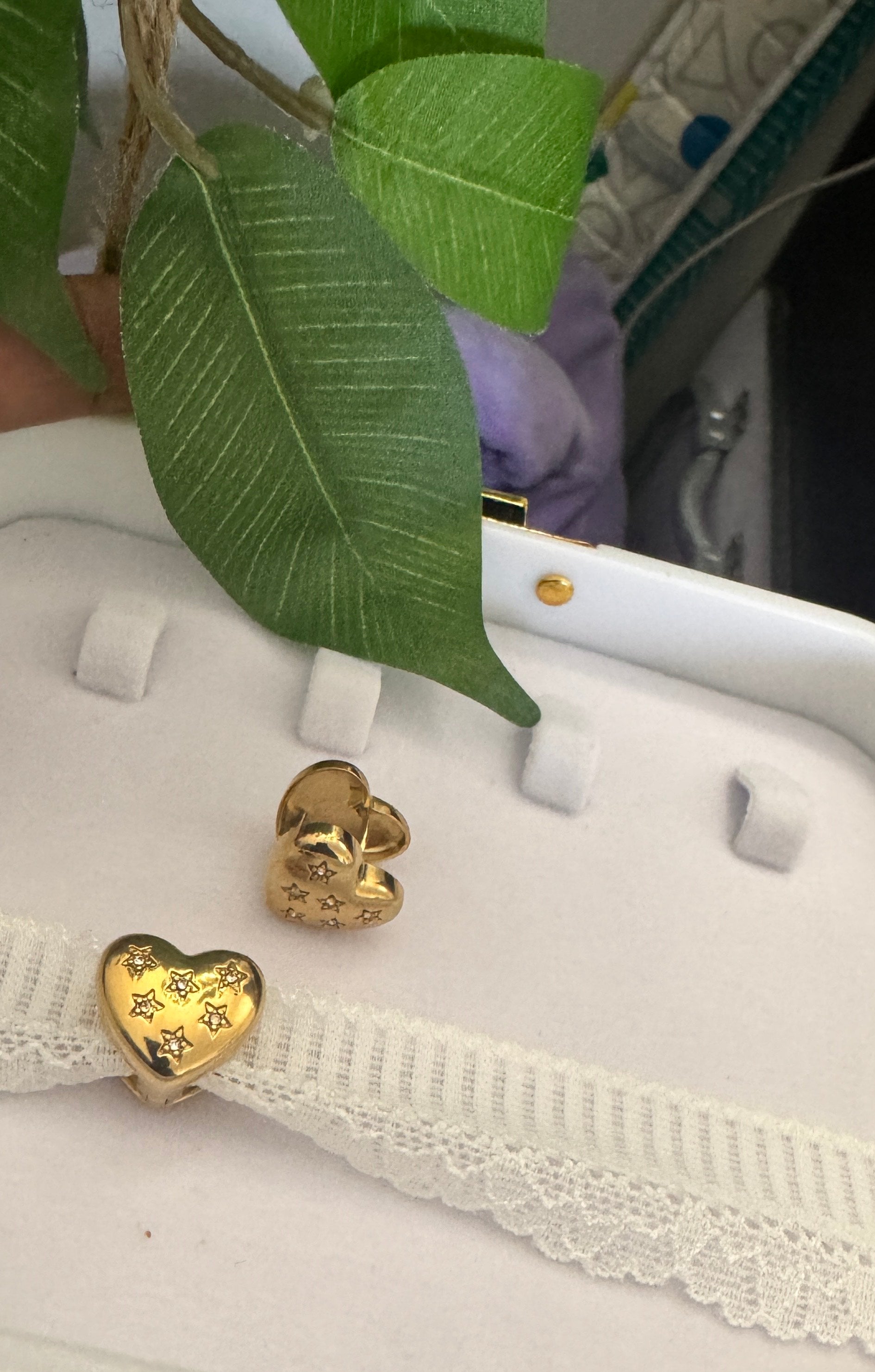 Luxe Heart Hoop Earrings