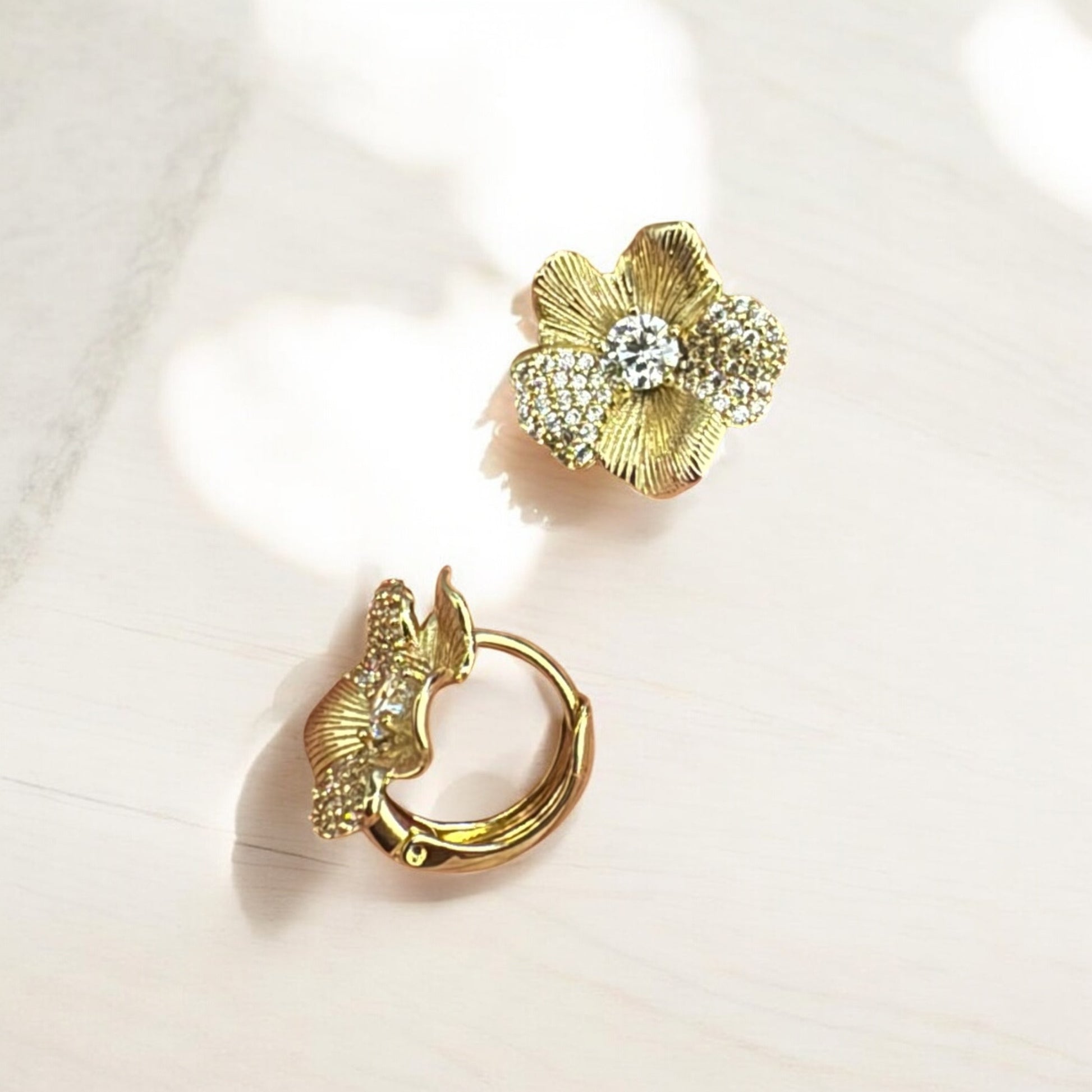 Flora Spark Hoop Earrings
