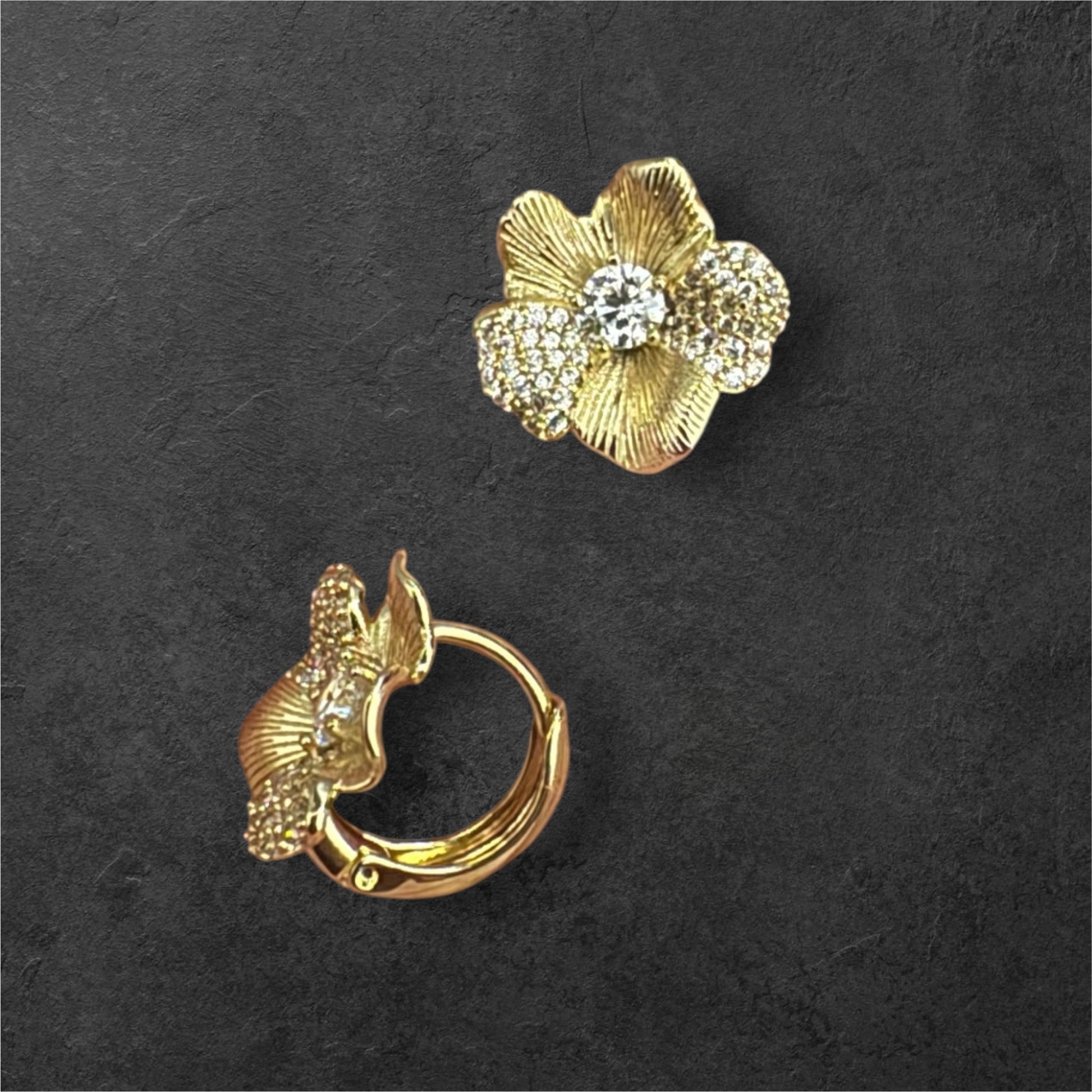 Flora Spark Hoop Earrings