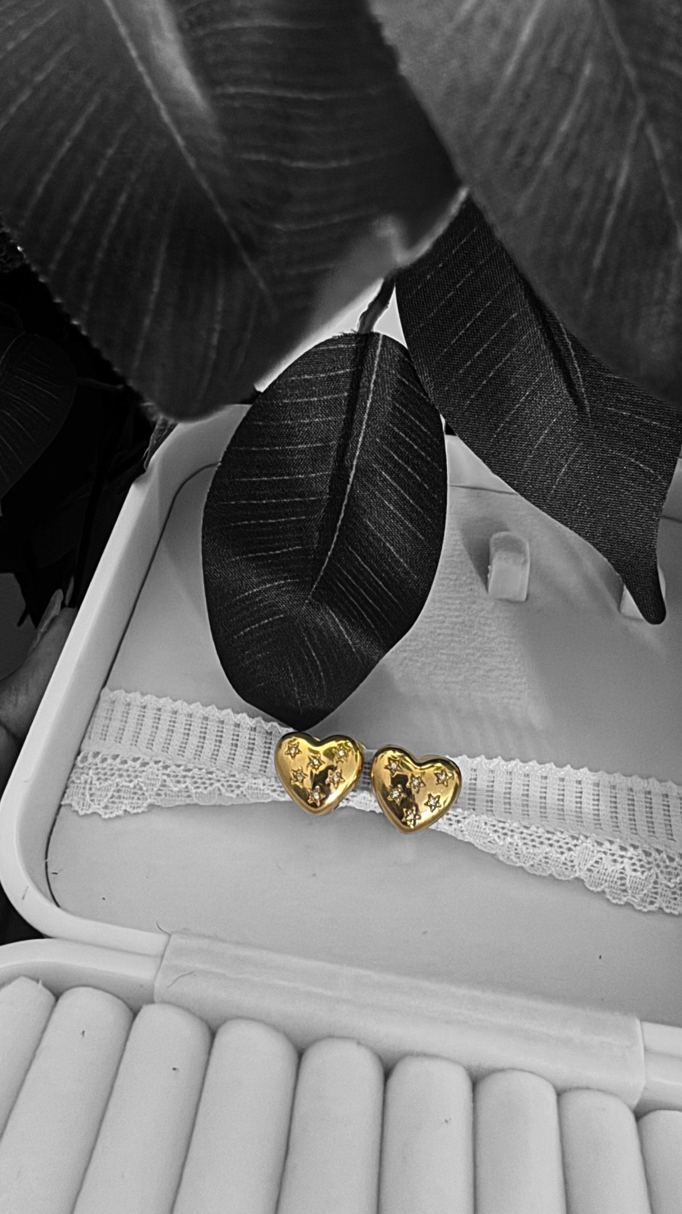 Luxe Heart Hoop Earrings