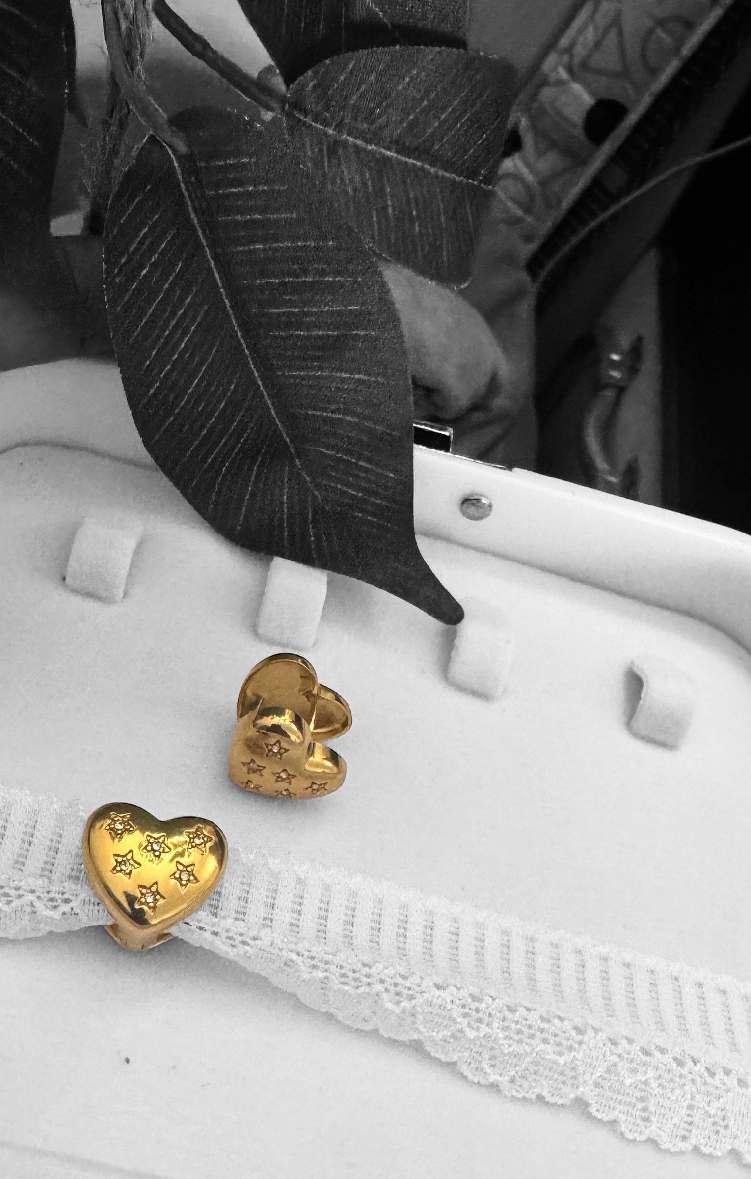 Luxe Heart Hoop Earrings