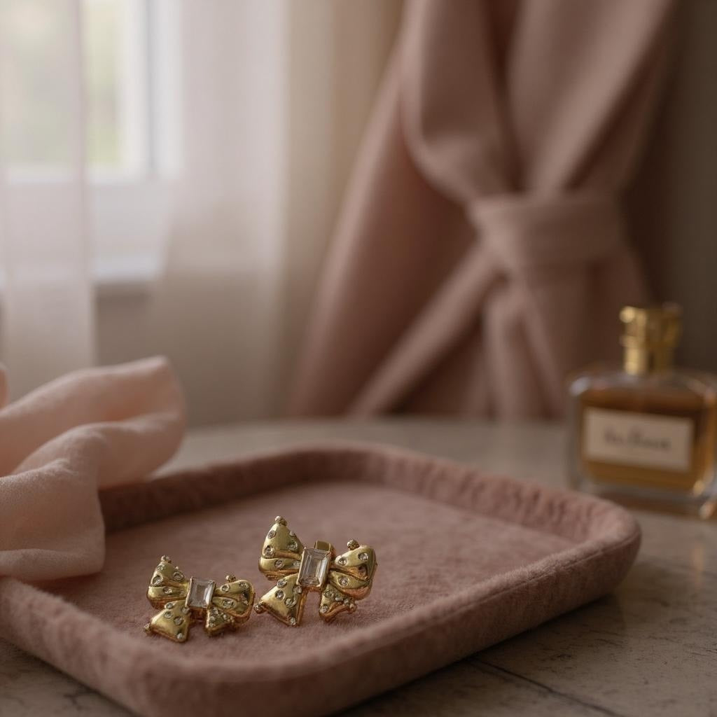 Dewdrop Bow Earrings