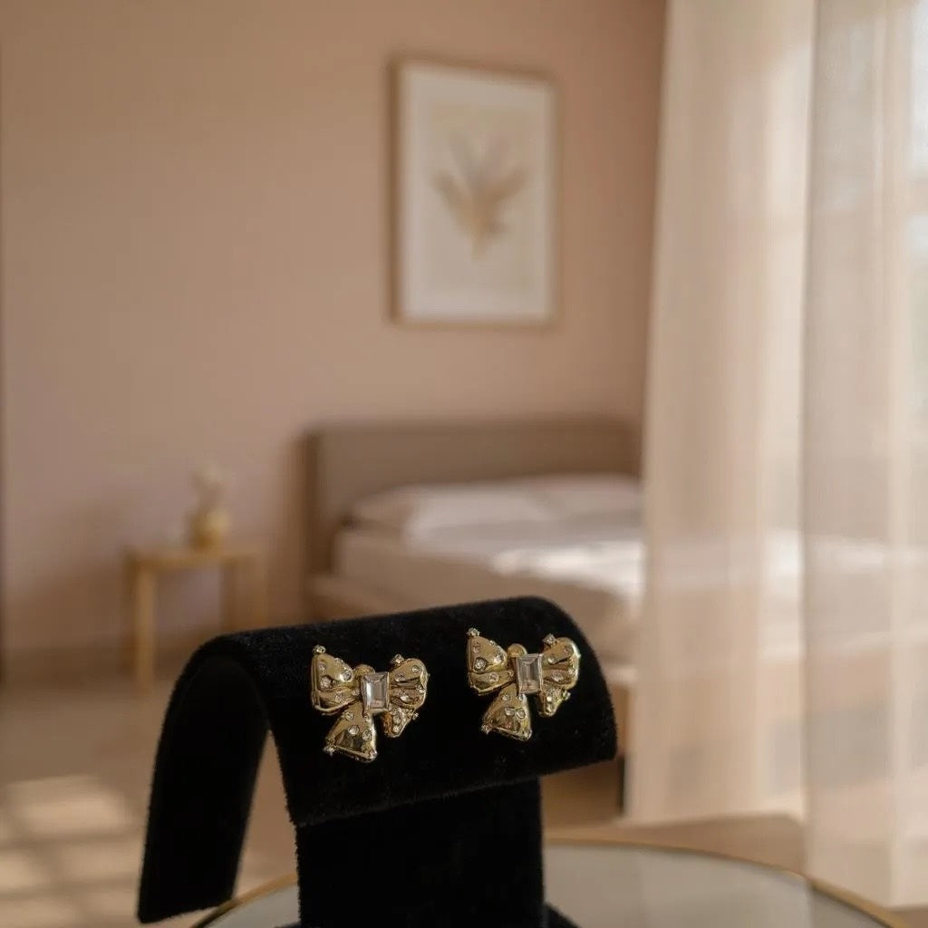 Dewdrop Bow Earrings