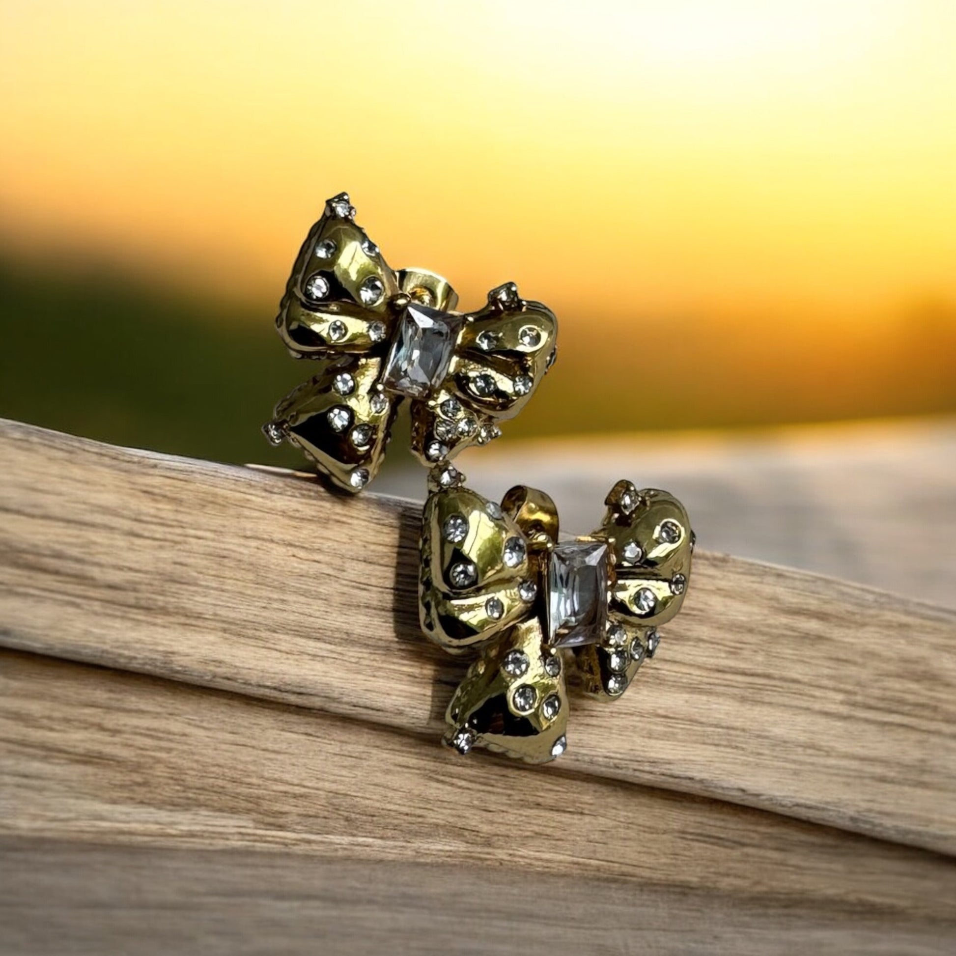 Dewdrop Bow Earrings
